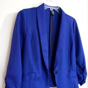 Blue Quarter Sleeve Blazer